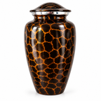 Glanzende urn Ambre met craquelépatroon