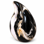 Druppel-urn Amora marmerlook van aluminium