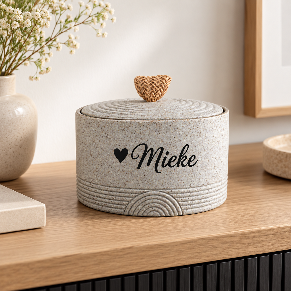 Kleine urn Nara – keramiek in 3 kleuren – 500 ml
