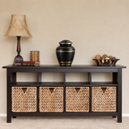 Klassieke urn Elite zwart met goud in de hal