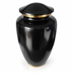 Zwarte urnenset Noir met gouden accenten