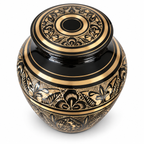 Klassieke urn Noblesse met gouden vlinderpatroon