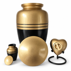 Urnenset Aurum goud met zwart, 3,5 liter