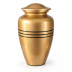 Gouden urnenset Trésor met zwarte ringen