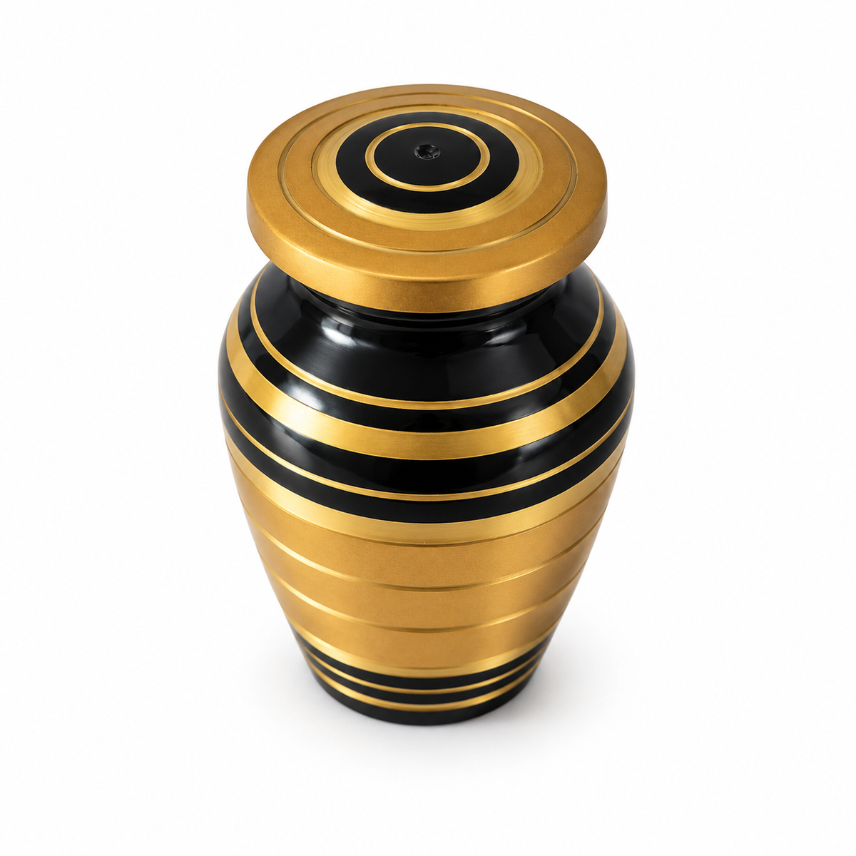 Urnenset Solis goud met zwart, 3,5 liter