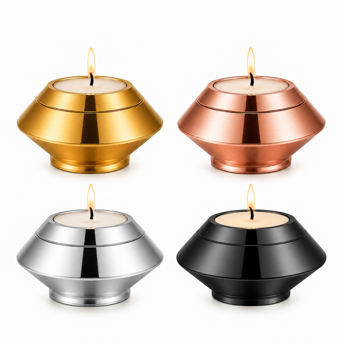Mini-urn Liora met waxinelicht – 4 kleuren – 70 ml