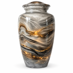 Urn Aurora grijsgroen gemarmerd met goud, 3,5 liter