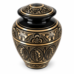 Messing vlinder-urn Noblesse in zwart en goud
